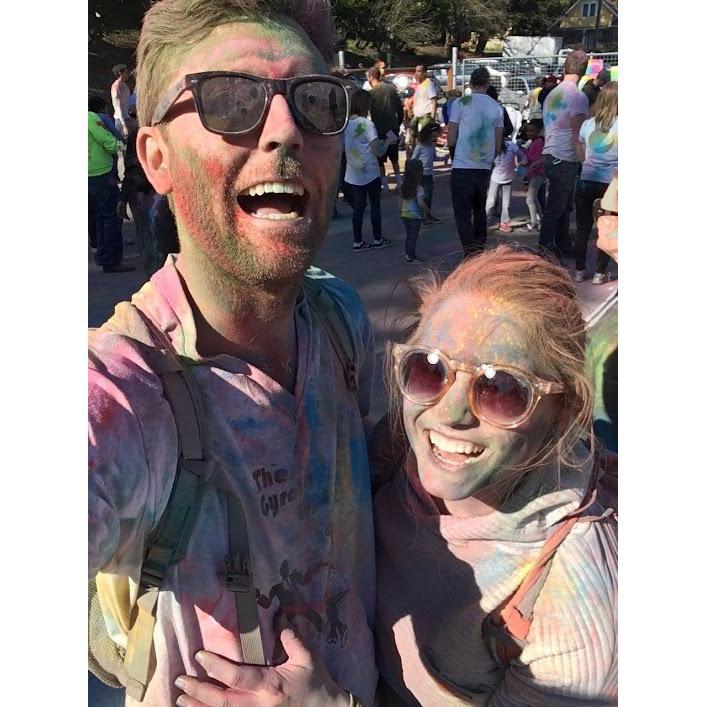This photo was taken on one of our first dates. We attended a Holi celebration at a community center in Seattle.
