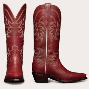 The Annie in Scarlet Cowhide Size 8 - Women's Cowgirl Boot | Tecovas
