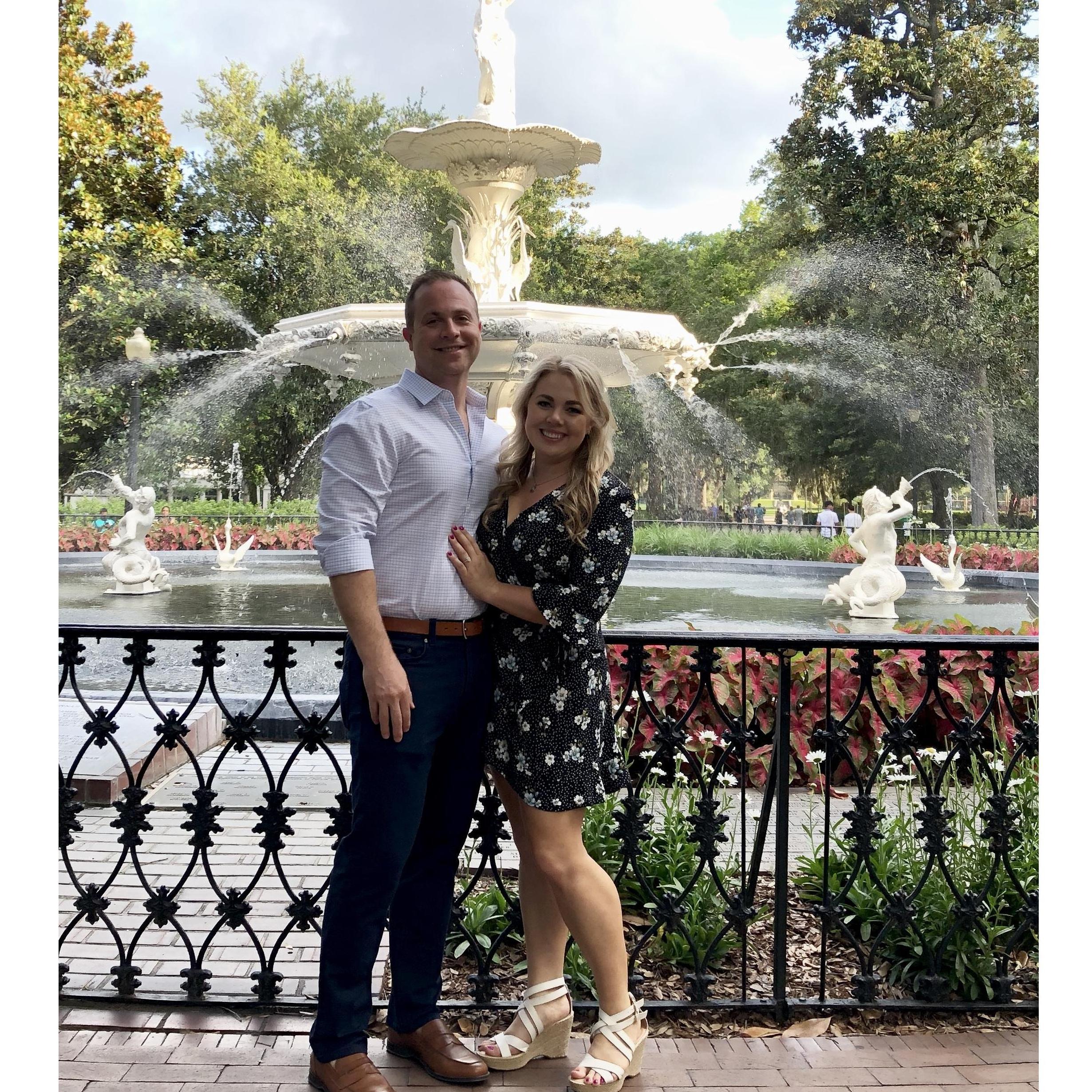 Right after Tyler proposed in Forsyth Park!