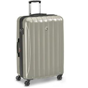 DELSEY PARIS Helium Aero Hardside Expandable Luggage with Spinner Wheels, Latte, Checked-Large 29 Inch