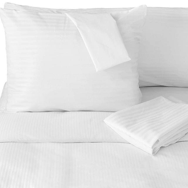 FeelAtHome 100% Cotton Pillow Protector with Zipper Waterproof Covers (Pack of 2, King) - Noiseless Pillowcase Encasement - Zippered Pillow Case Protectors