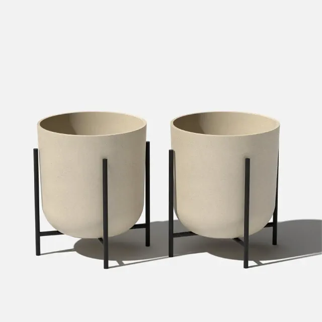 Veradek Mason Series Raised Kona 15" Plastic-Stone Planter with Stand -