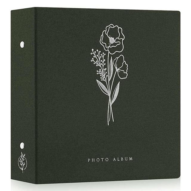 Lanpn Photo Album 4x6 1000 Pockets, Extra Large Capacity Linen Cover Picture Albums Holds 1000 Horizontal and Vertical Photos Green
