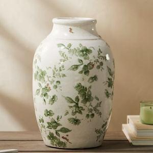 Green Chinoiserie Jar Vase
