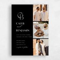 Black Wedding Invitation - Kenai Multiphoto