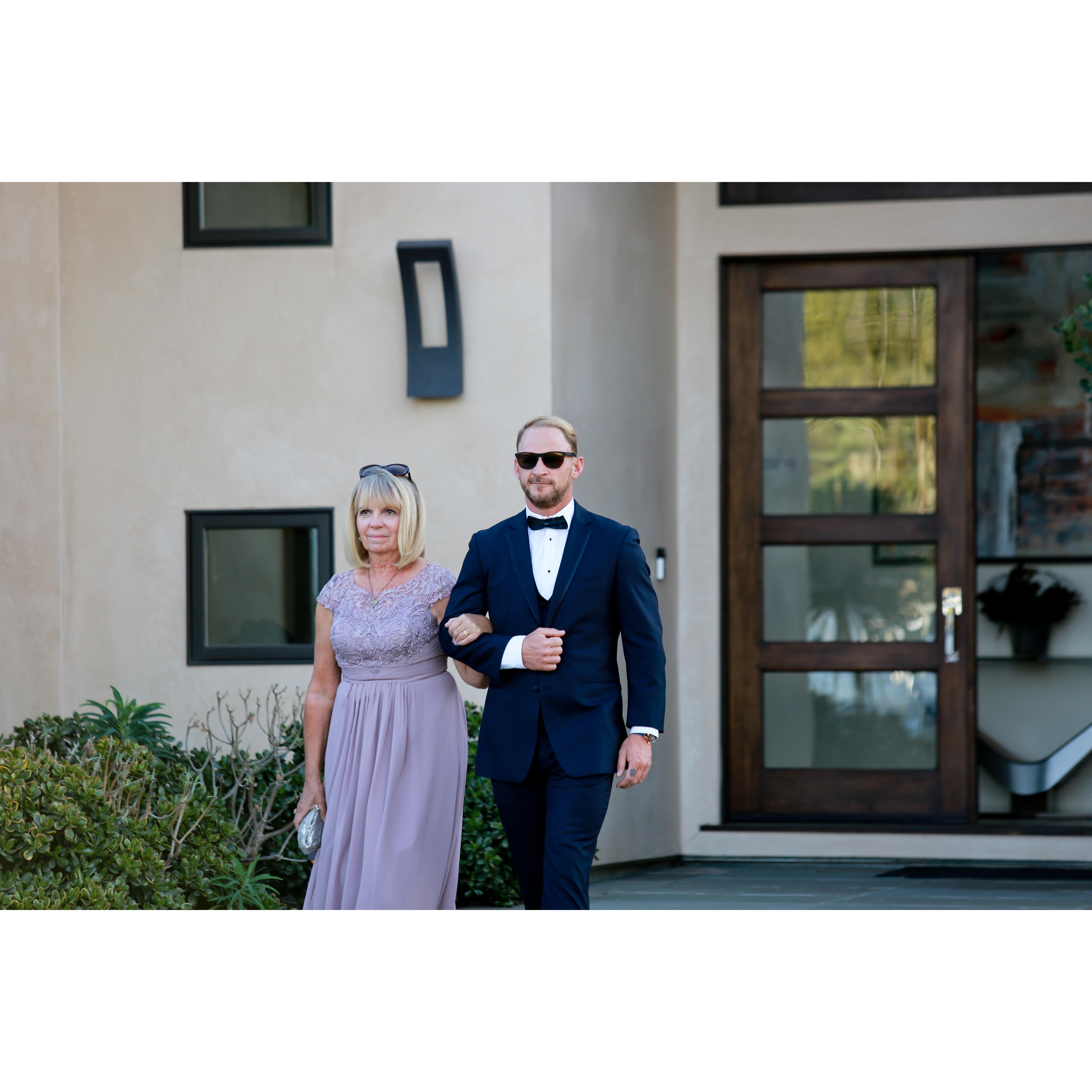 Chris & Cindy walking down the aisle