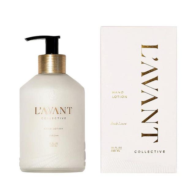 L'AVANT Collective Luxury Hand Lotion - High Performing Moisturizing Hand Cream for Dry, Cracked Hands, Nails & Cuticles - Hydrating Shea Butter Formula (10 oz, Fresh Linen)