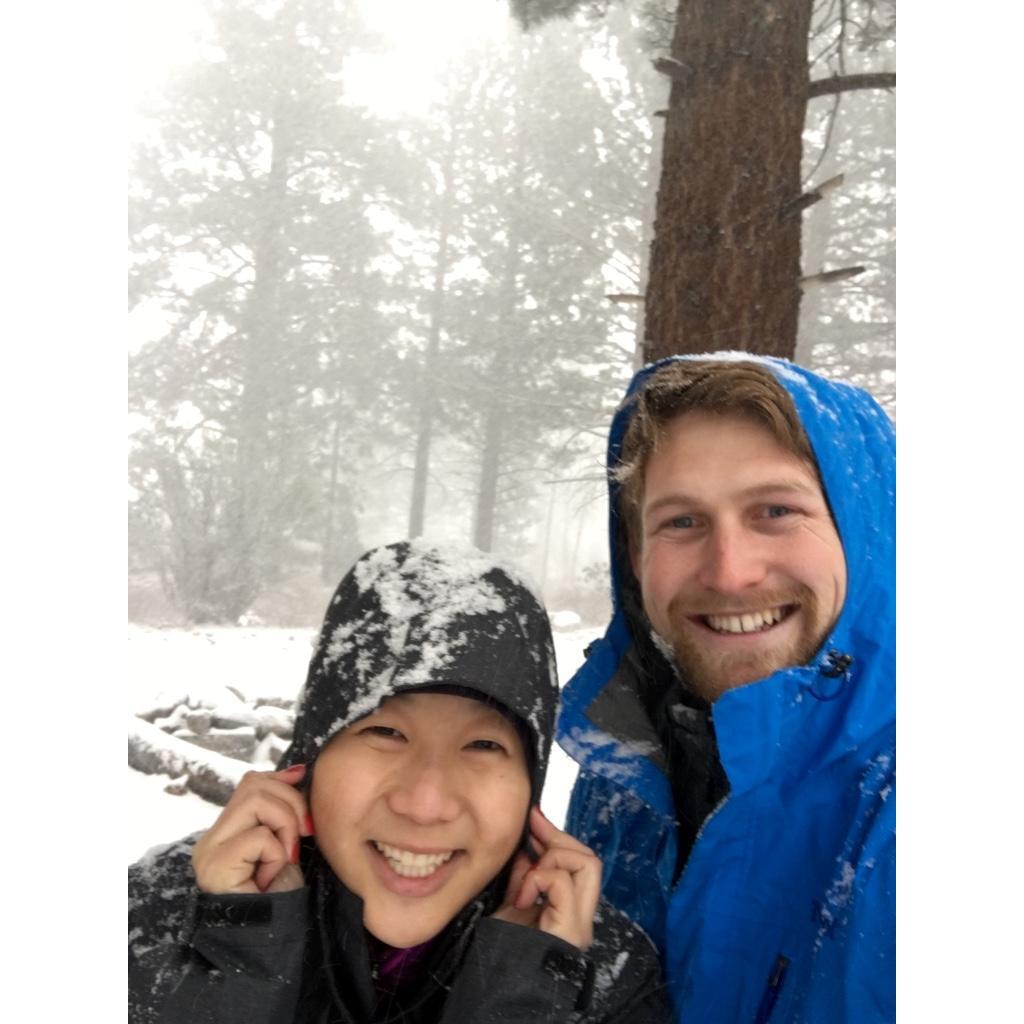 Playing in the snow