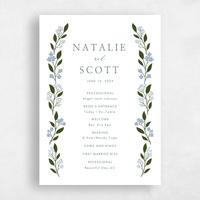 White Wedding Program - Ortensia