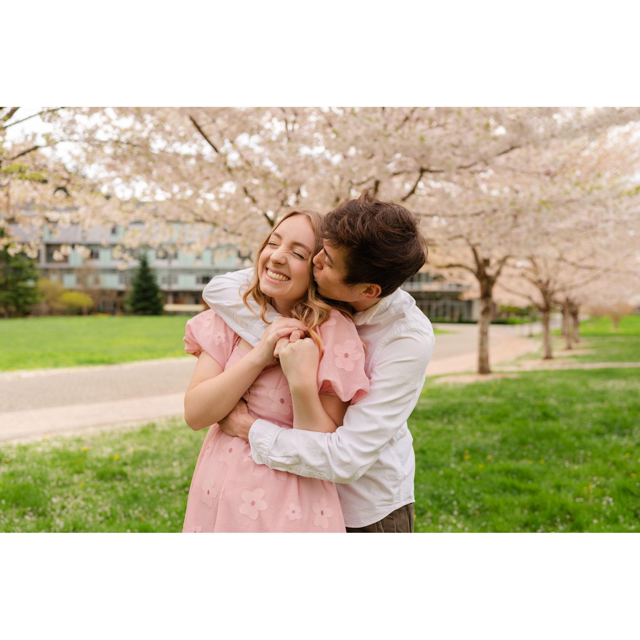 Cherry Blossom photos at Western Washington University, taken by one of our wedding photographers & bestie Caylie Mash Photography