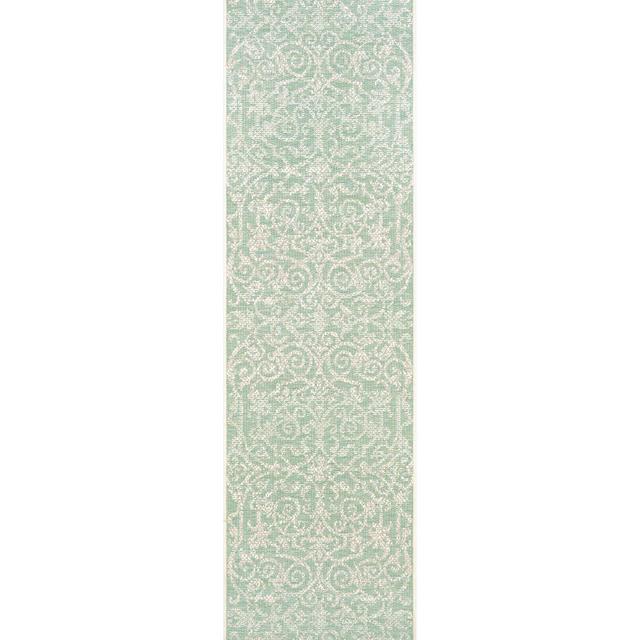 Kempton Ivory/Green Indoor/Outdoor Rug