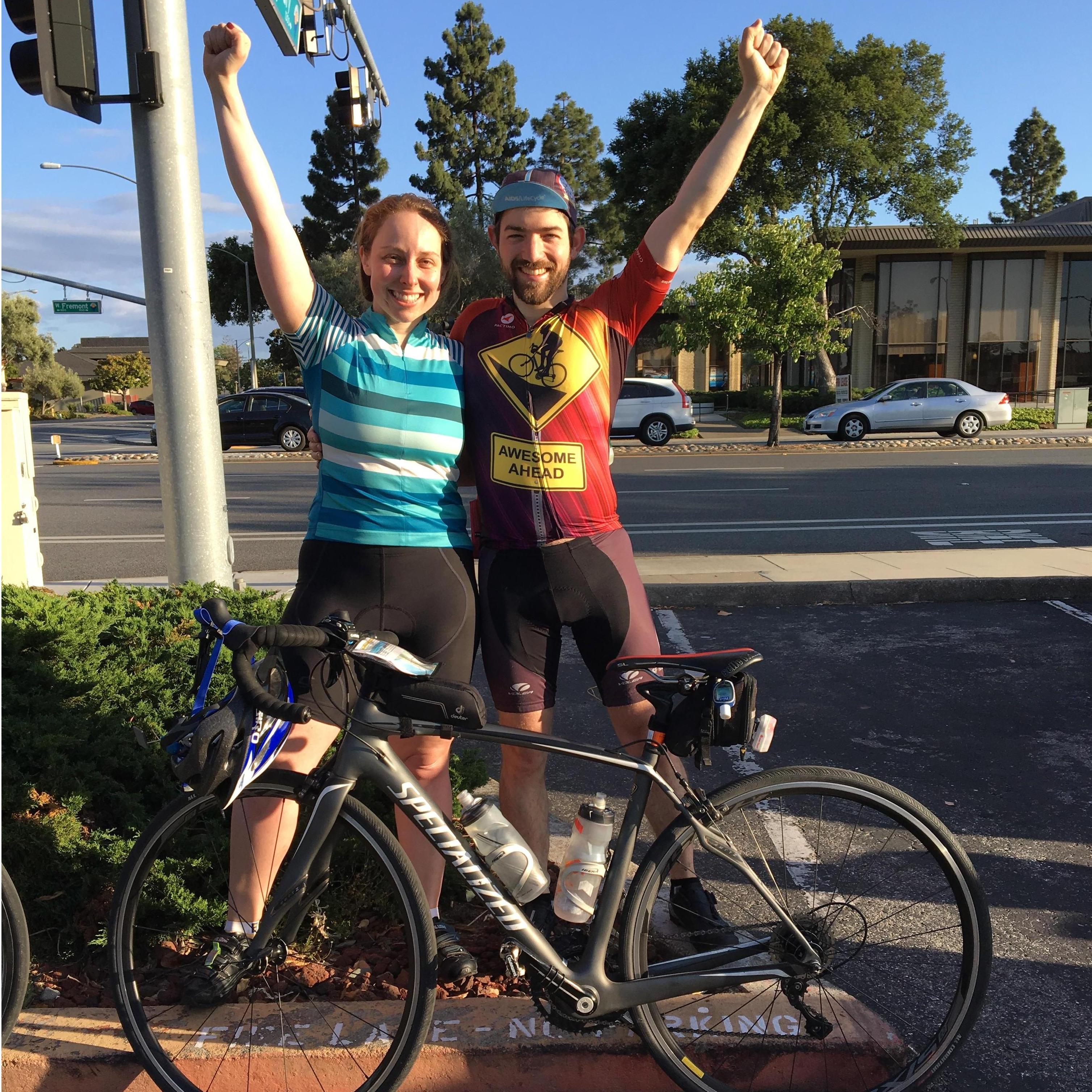 At the end of an ALC training ride.