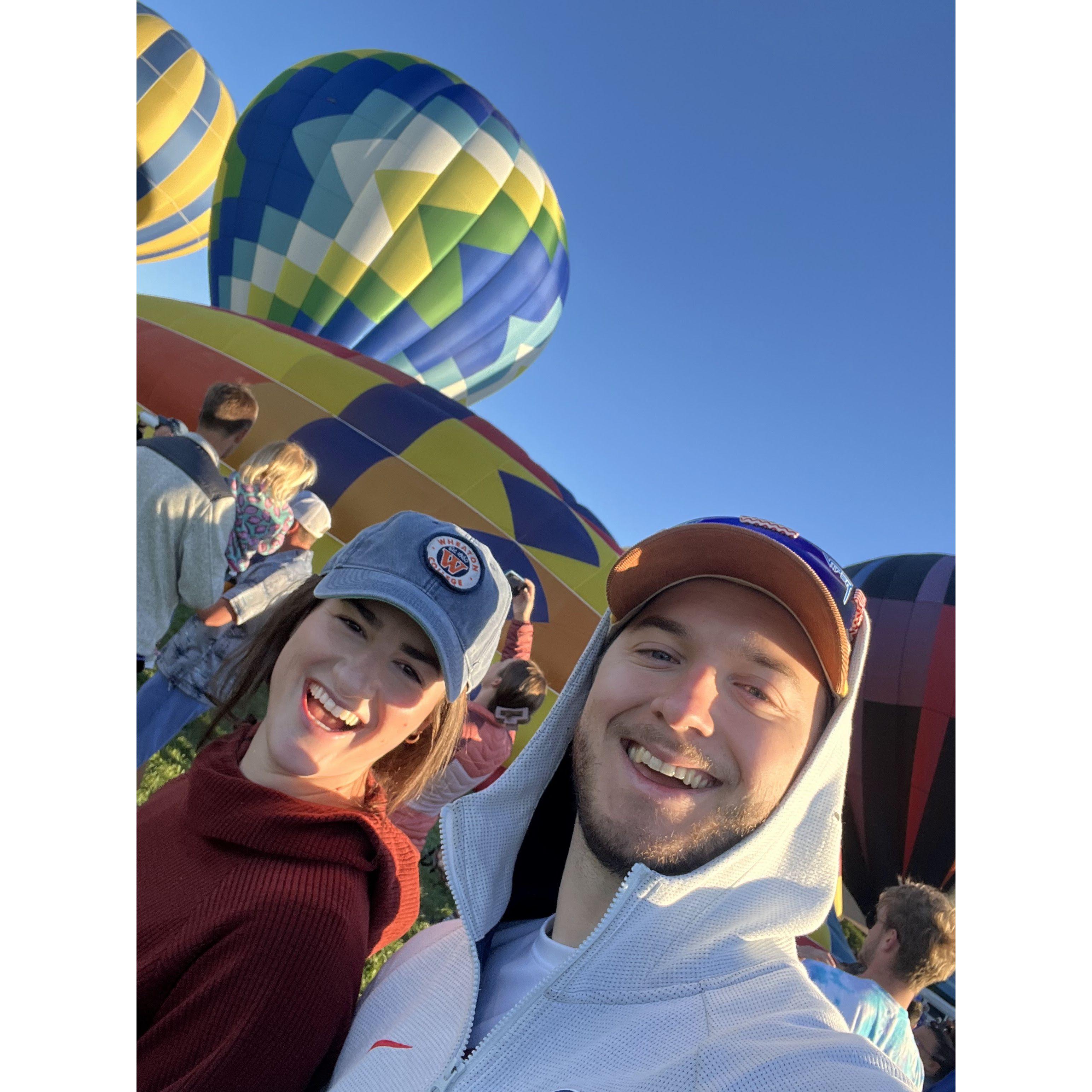 Delta, CO balloon rally - helping Uncle Mark and Aunt Carol with their balloon!