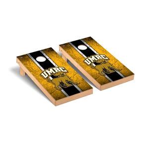 Maryland Baltimore UMBC Retrievers Vintage Cornhole Board Set (w/ gold & black bags)