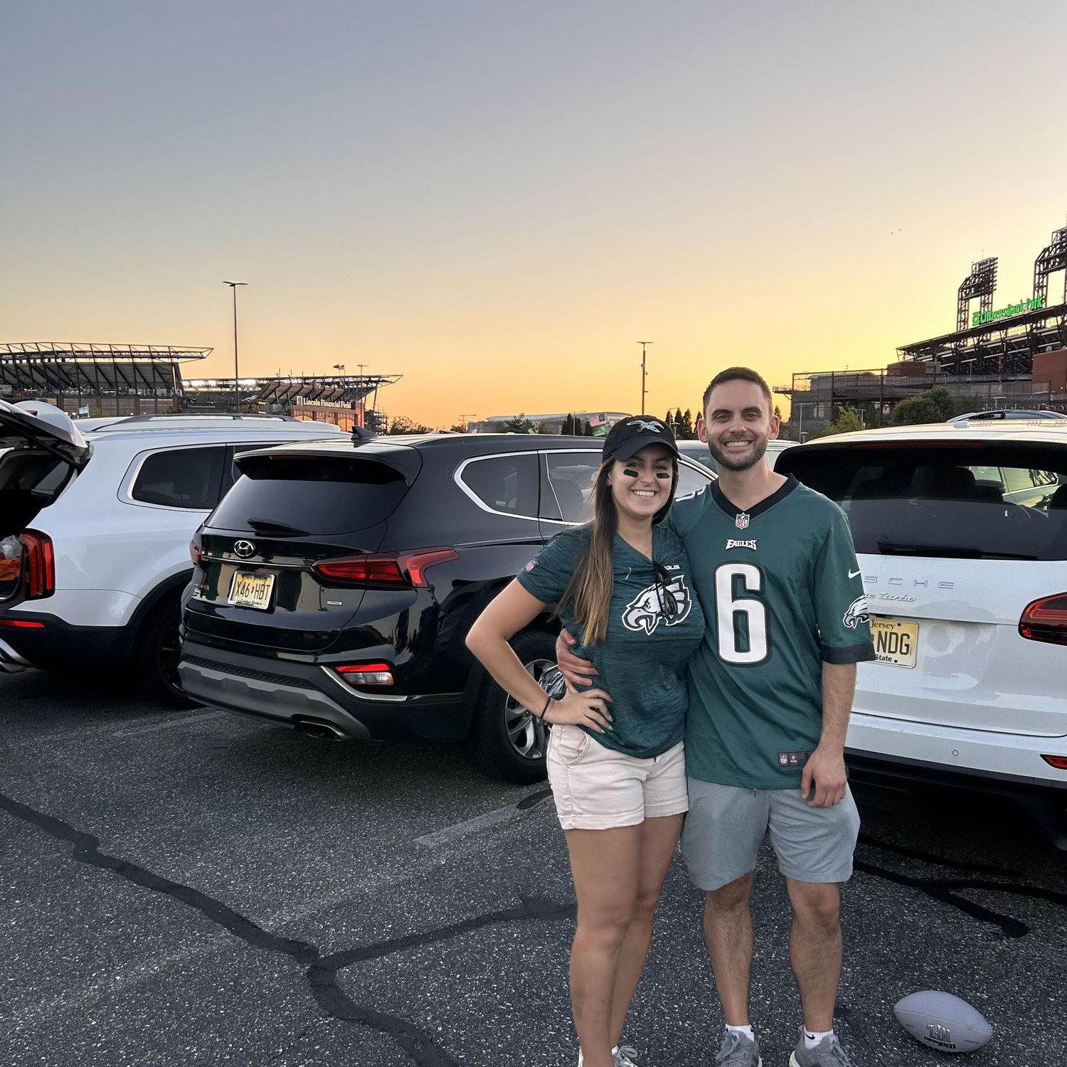 Fly Eagles Fly! Of course Steven took Angela to an Eagles vs Vikings game, she was so torn what to wear. September 2023.