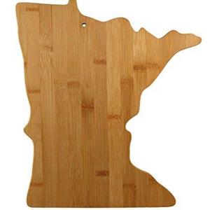 Totally Bamboo State Cutting & Serving Board, Minnesota, Made From 100% Organic Bamboo; Extremely Strong & Durable; Multi Functional Bamboo Cutting board for Cooking, Entertaining, Decor and More