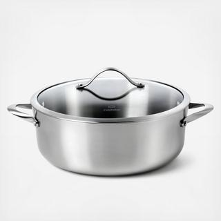 Contemporary Stainless Dutch Oven with Cover