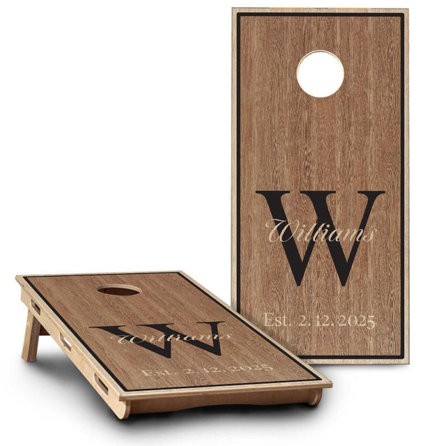 Custom Wedding Cornhole Set | Personalized Bag Toss Game