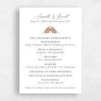 Brown Wedding Program - Alder