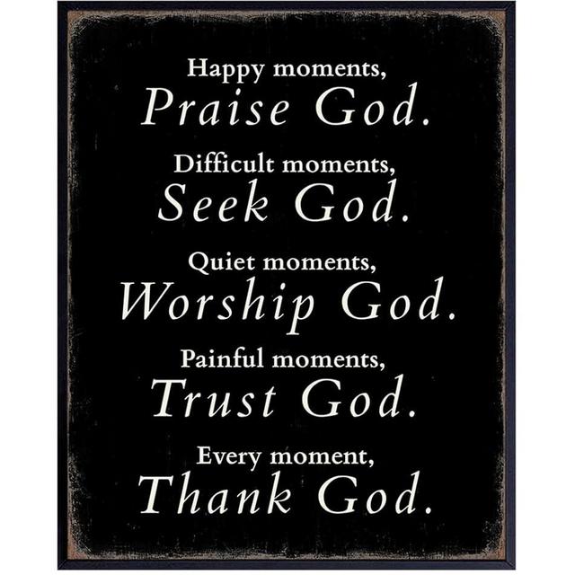 Thank God spiritual Room Decor - Christian Wall Art Sayings - Christian Gifts for Men - Religious Gifts for Men - God Wall Art - spiritual Christian Quotes - Family Room Decor - Man cave