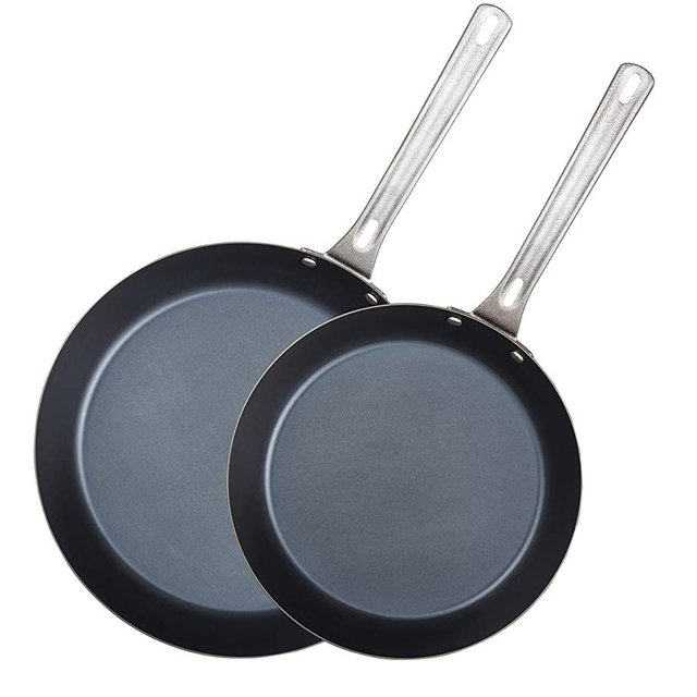 Viking 2pc Blue Steel (Carbon Steel) Fry Pan Set, 10" & 12"