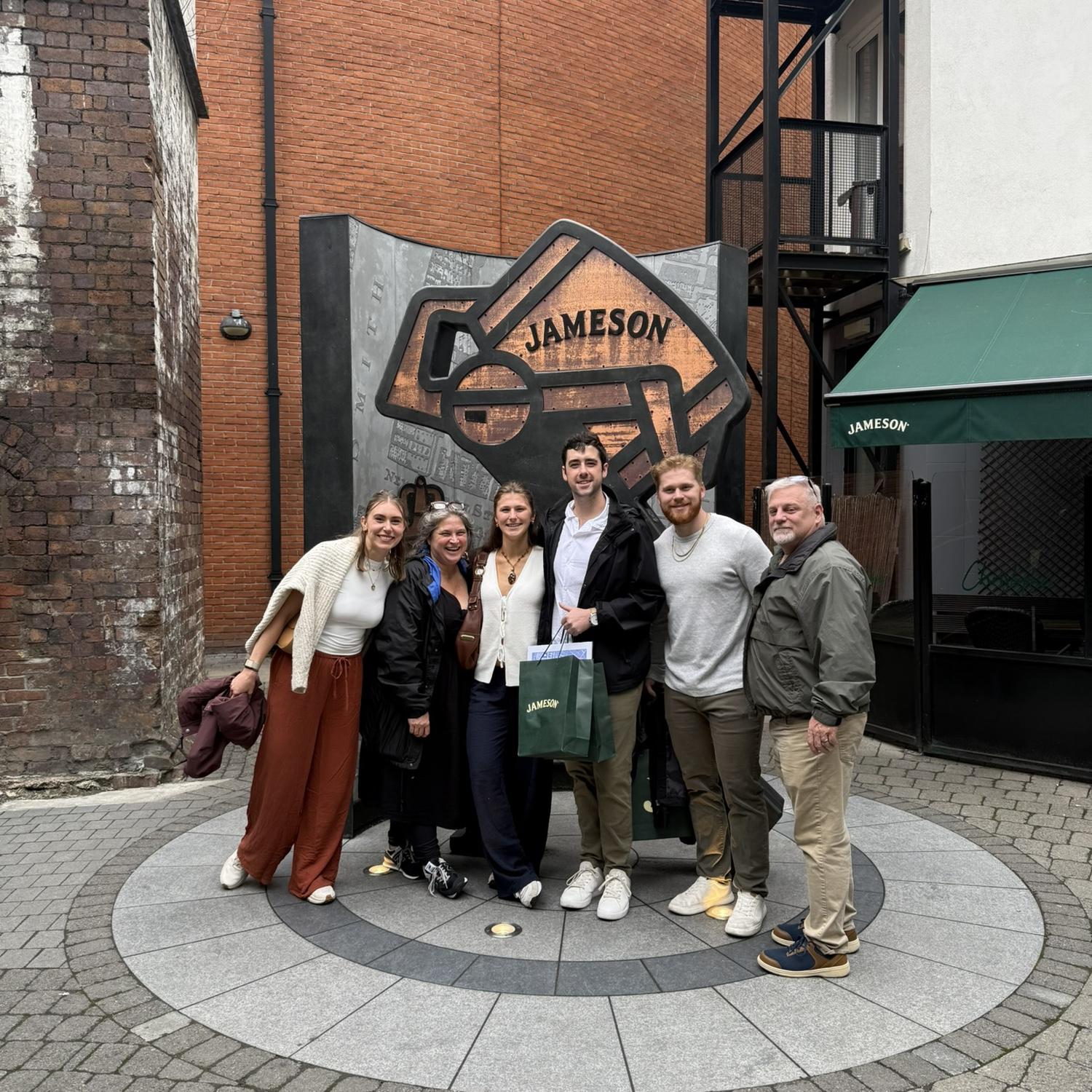 With Jameson's family at the Jameson Distillery