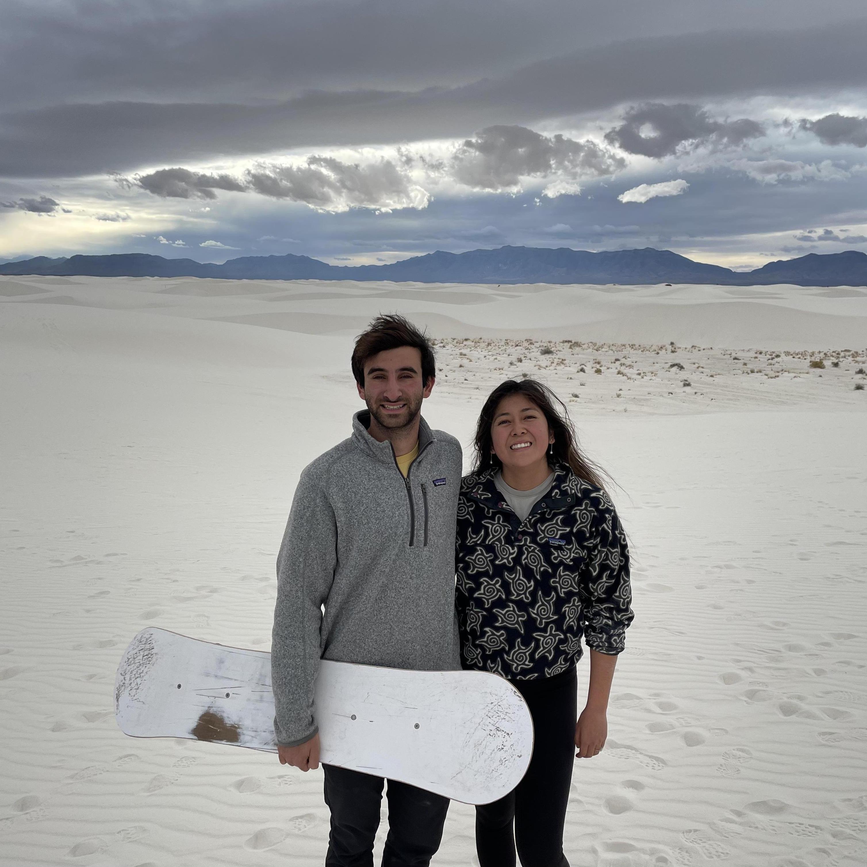 Sandboarding in White Sands National Park (December 2022)