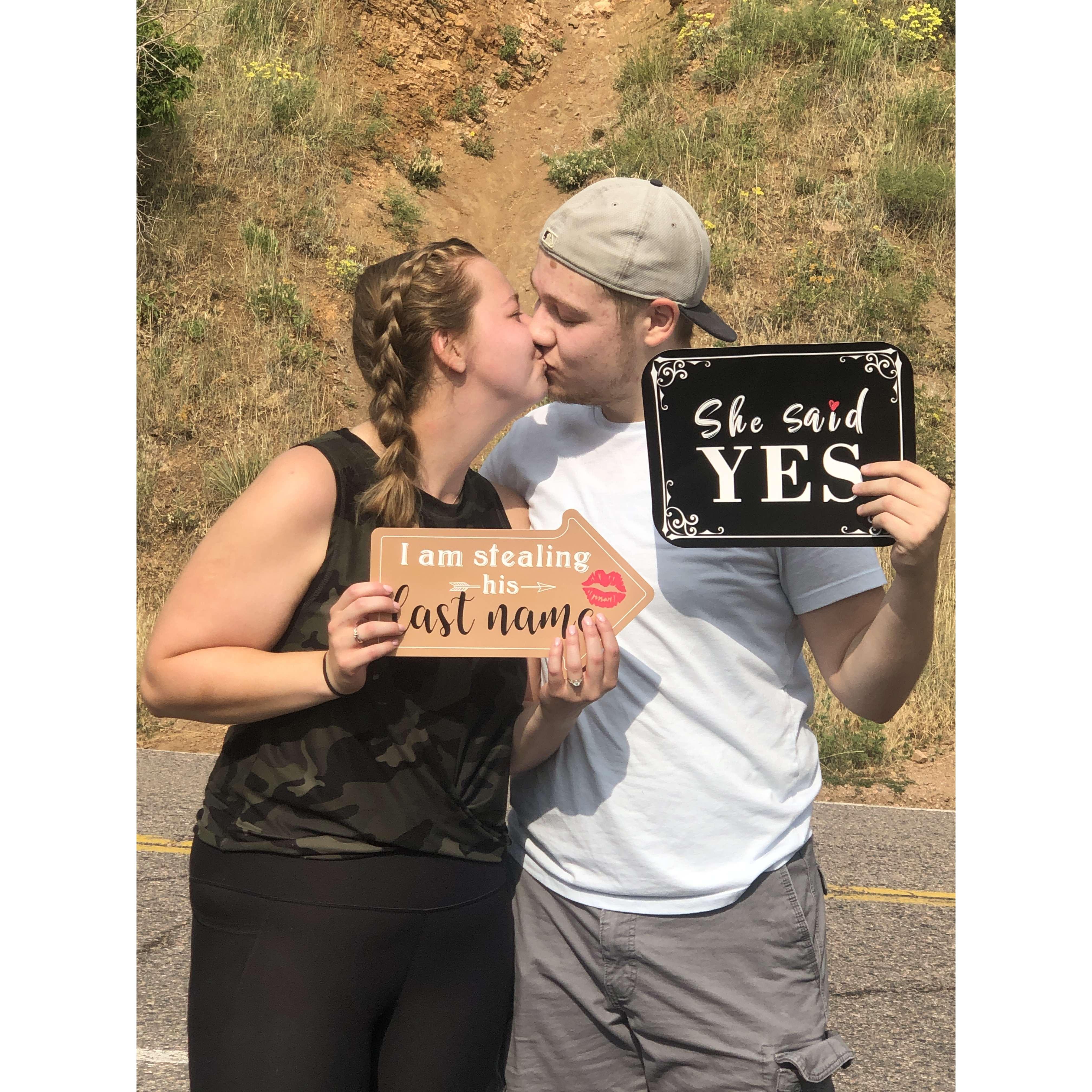 Right after Lauren said "YES!"