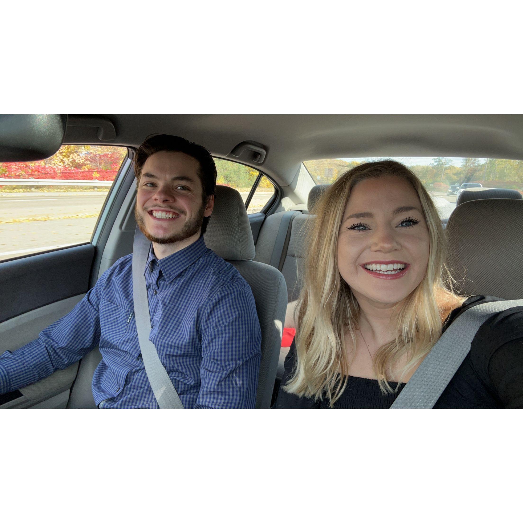 On our way to another wedding!