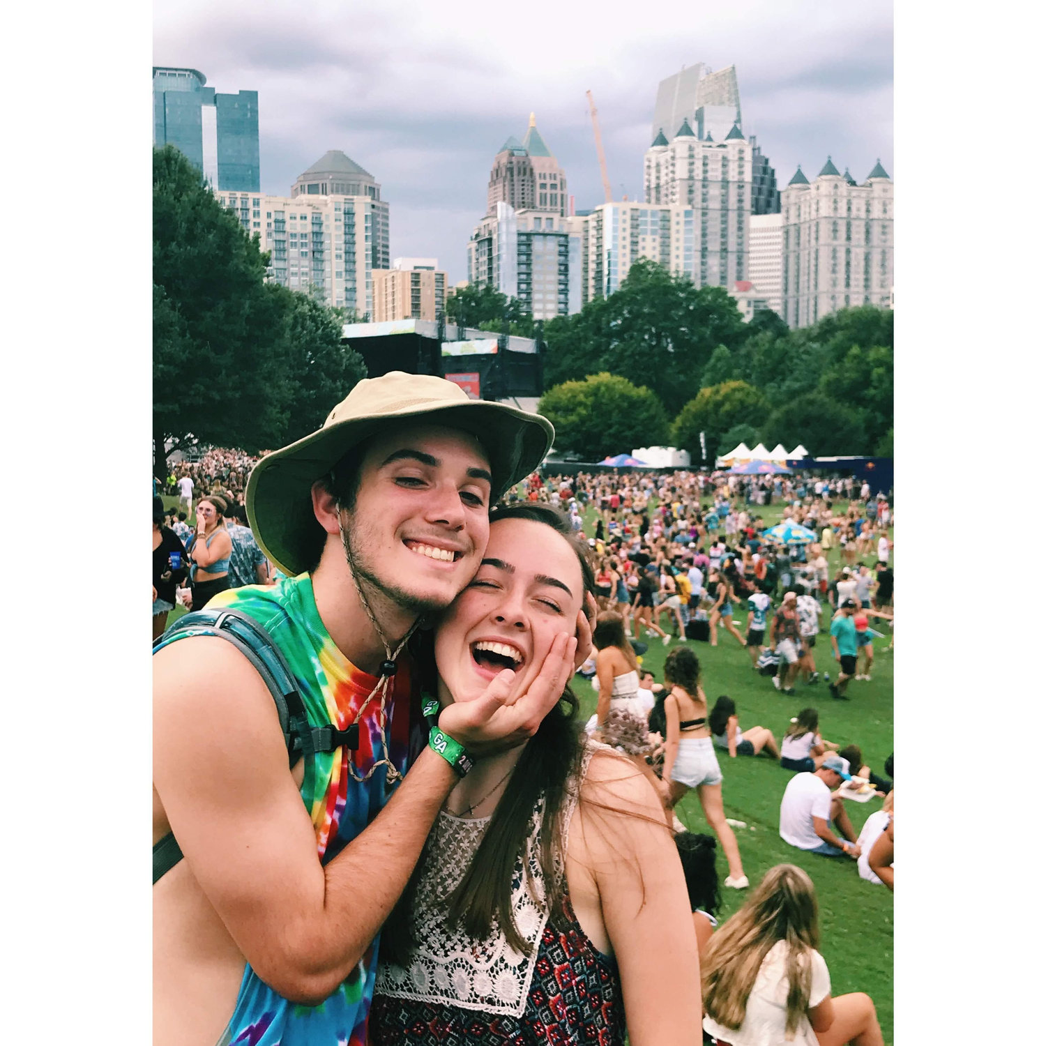 One of our first music festivals together