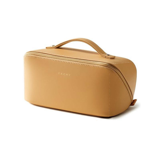 EACHY Travel Makeup Bag,Large Capacity Cosmetic Bags for Women,Waterproof Portable Pouch Open Flat Toiletry Bag Pattern Makeup Bag