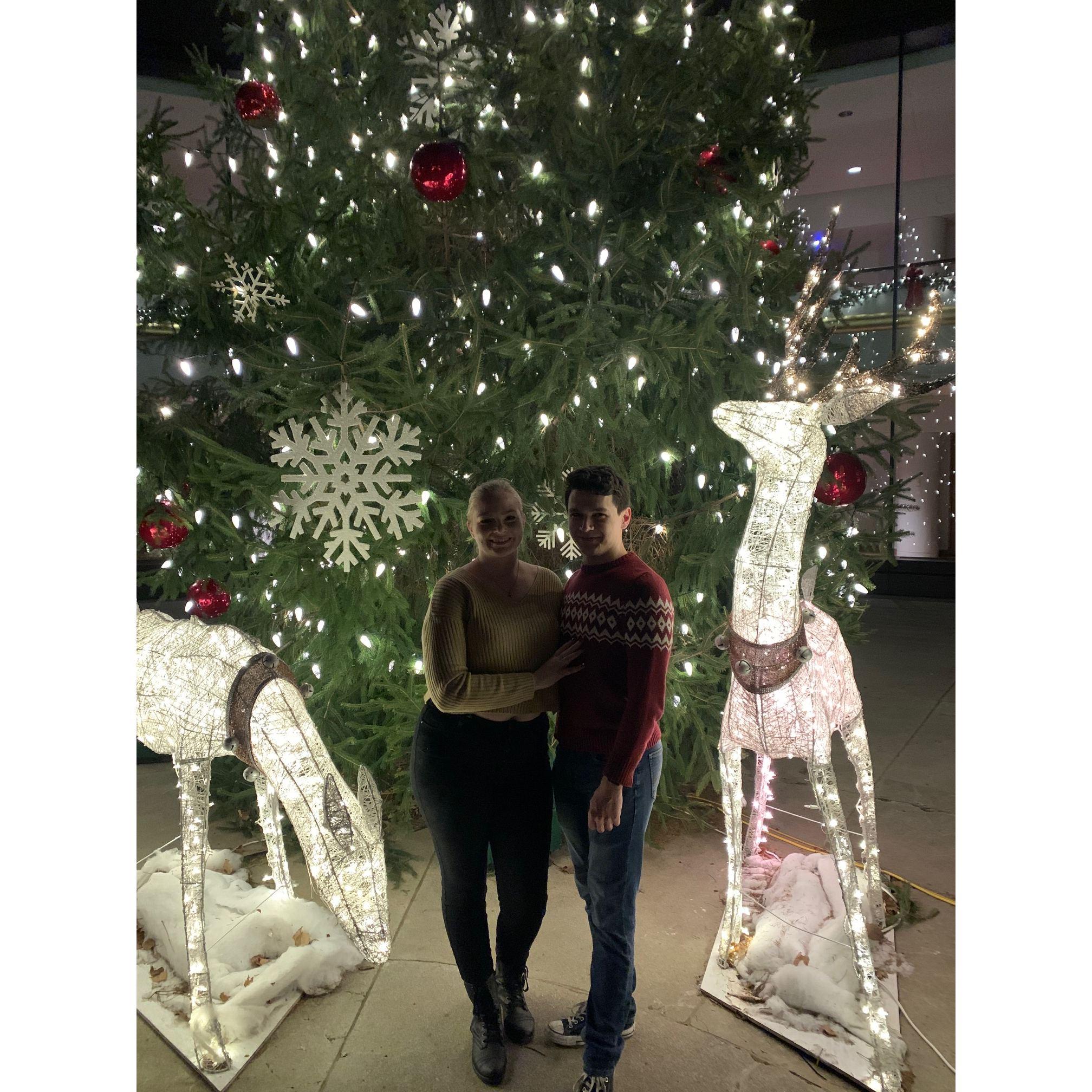 Christmas Eve, revisiting where we got engaged (2021)