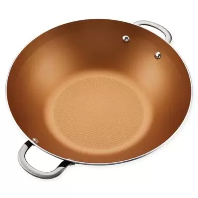 Ayesha Curry™ Porcelain Enamel Nonstick 14-Inch Wok in Brown Sugar