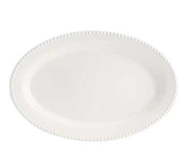 Emma Oval Serving Platter, Large - White