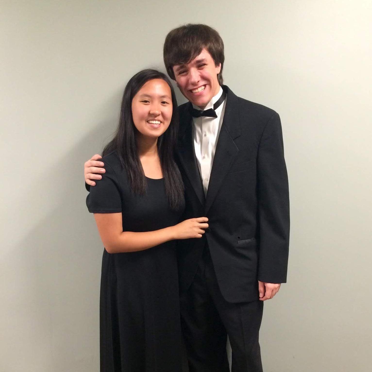 October 2015 - First photo together after a band concert