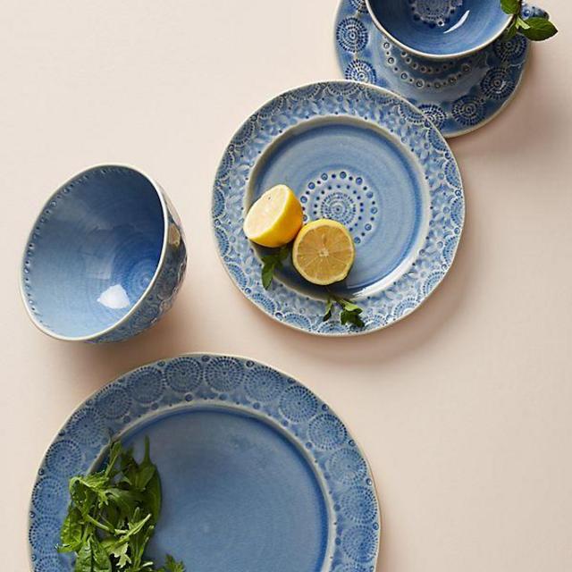 Old Havana Side Plates, Set of 4 (Iris Blue)