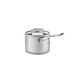 D5 Stainless Brushed 5-ply Bonded Cookware, Sauce Pan with lid, 2 quart