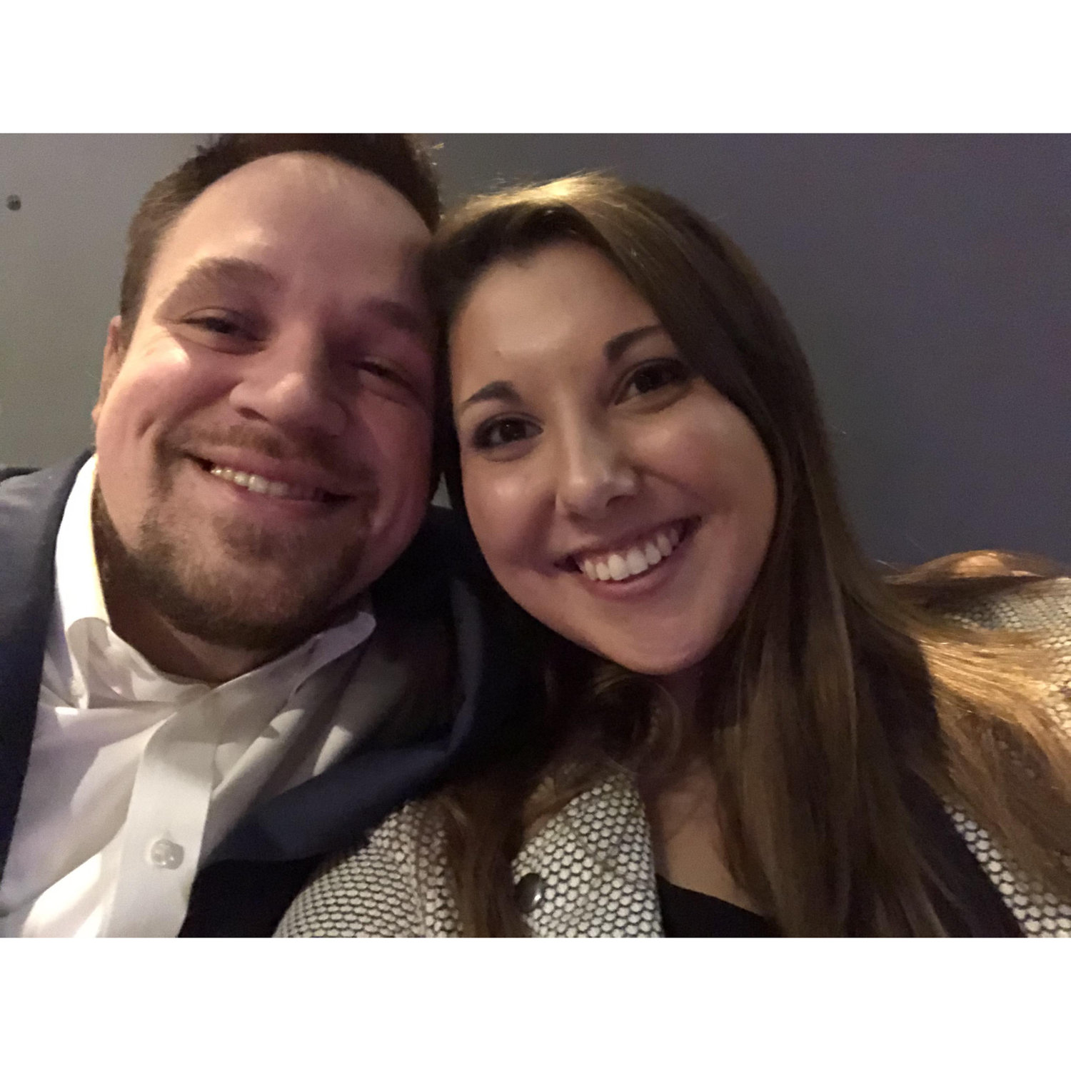 One of our first "big" dates was to a Michael Buble concert at PPG Paints Arena. We snapped this picture after getting to our seats waiting for the concert to begin.