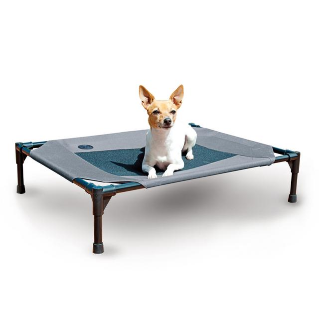 K&H Pet Products Original Pet Cot Elevated Pet Bed, Gray/Mesh, Medium