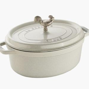 Staub Coq Au Vin Dutch Oven in "White Truffle"