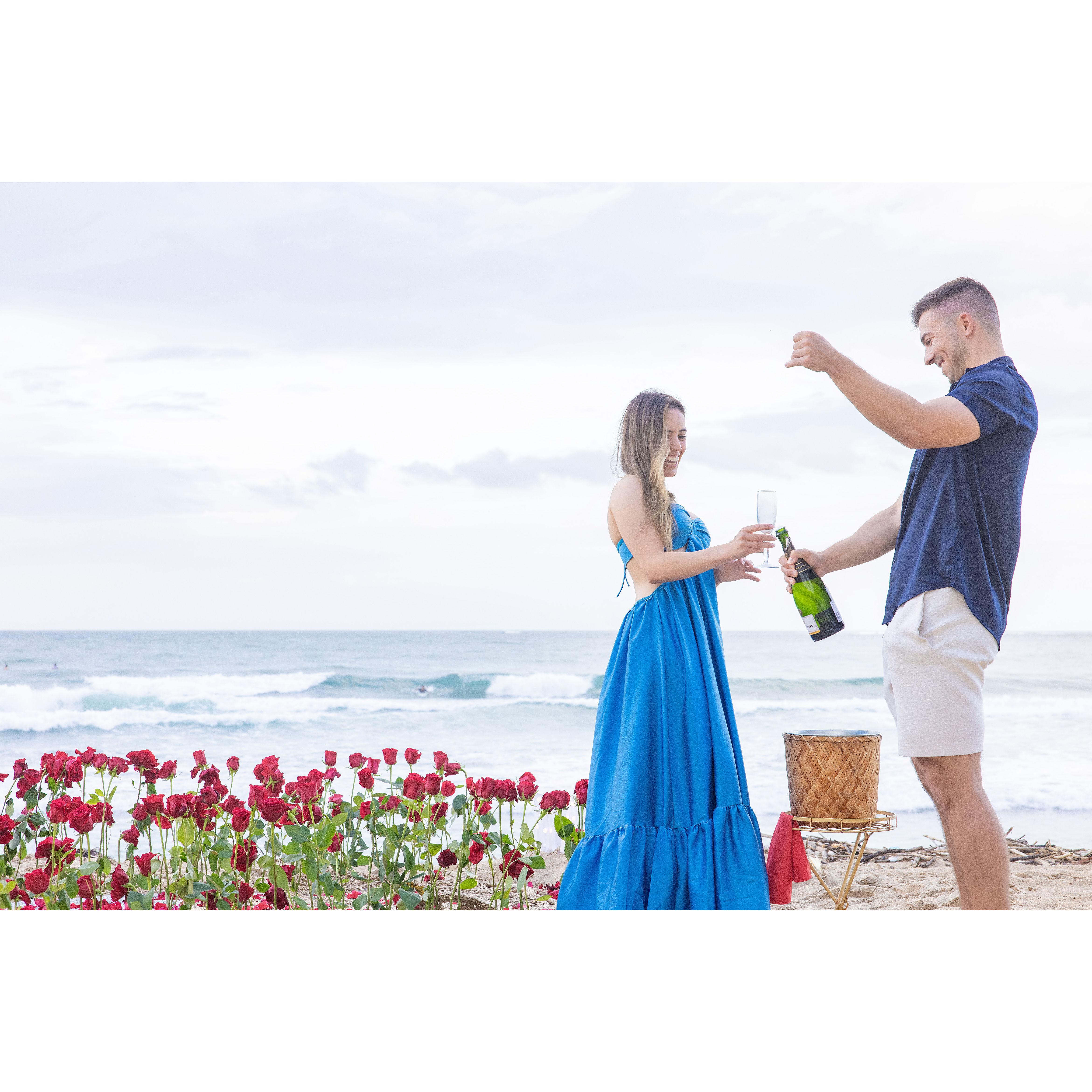 Celebrating our first moments as an engaged couple in Puerto Rico