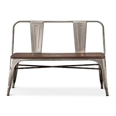 Carlisle Metal Dining Bench with Wood Seat - Natural Metal - Threshold™
