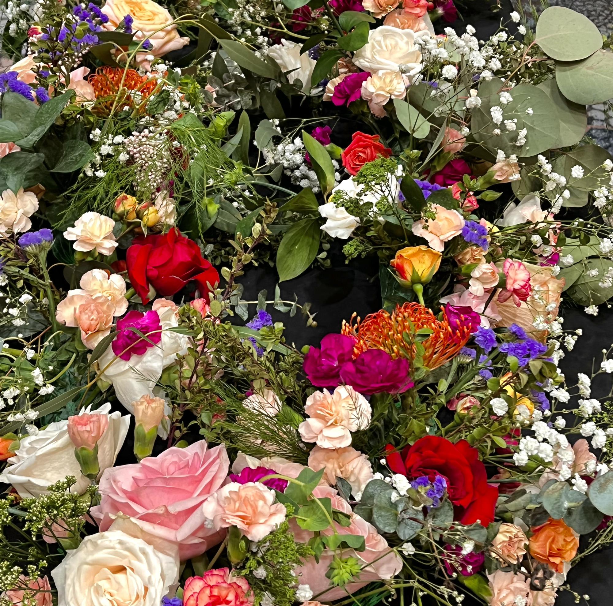 The beautiful garland our sisters made