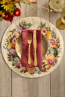 Autumn Bounty Linen Placemat