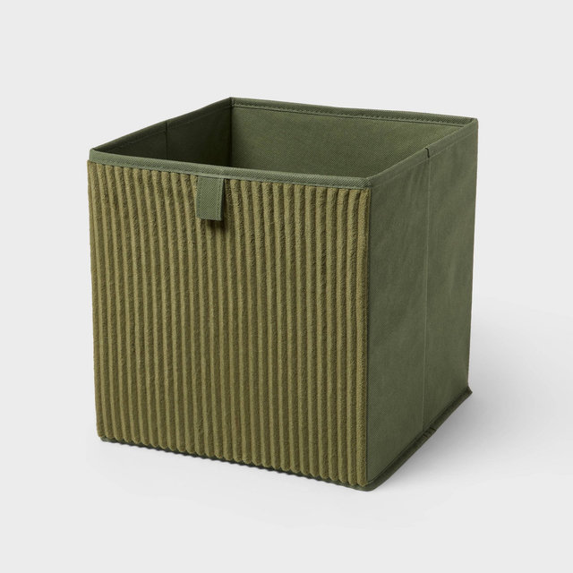 11" Fabric Bin Corduroy Green - Brightroom™