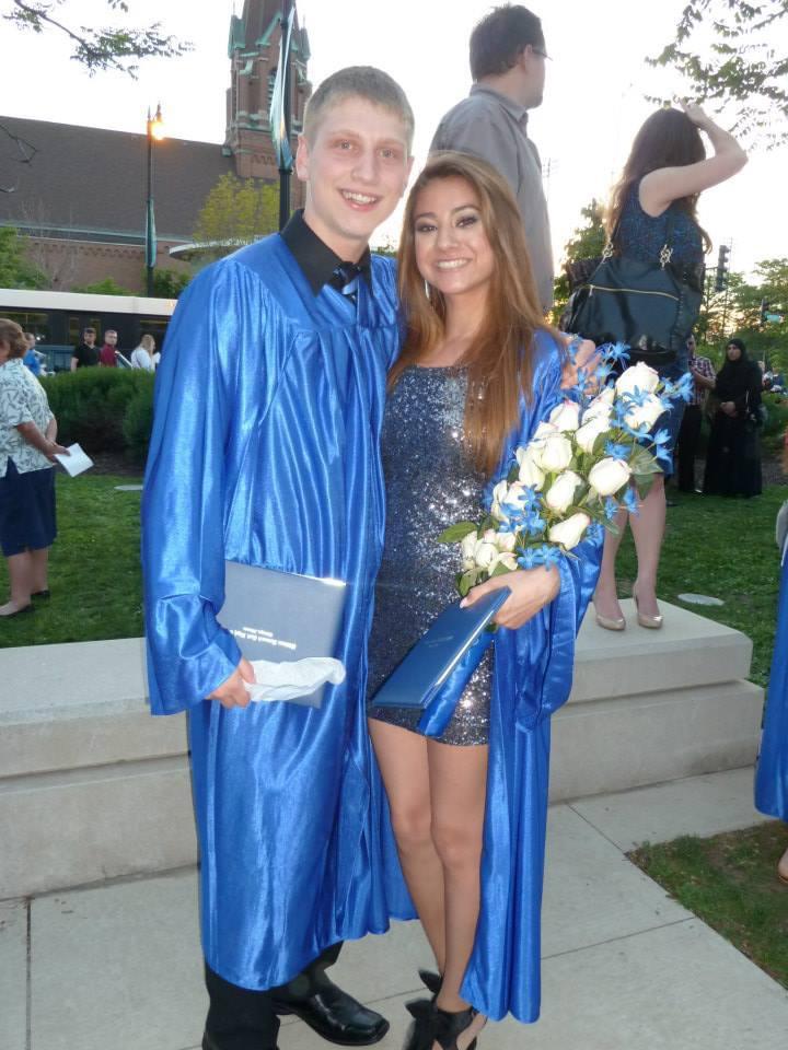 High school graduation in 2014. We began dating a week after graduation LOL