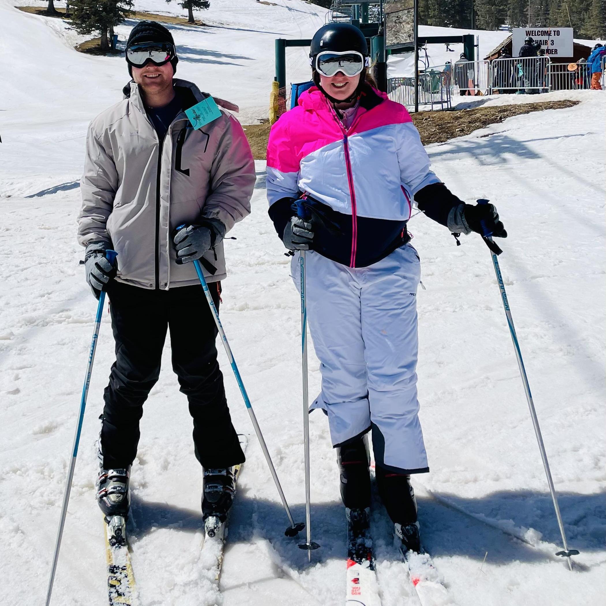 Vacation to Ruidoso New Mexico. Nate had the difficult task of teaching Mary to ski for the first time