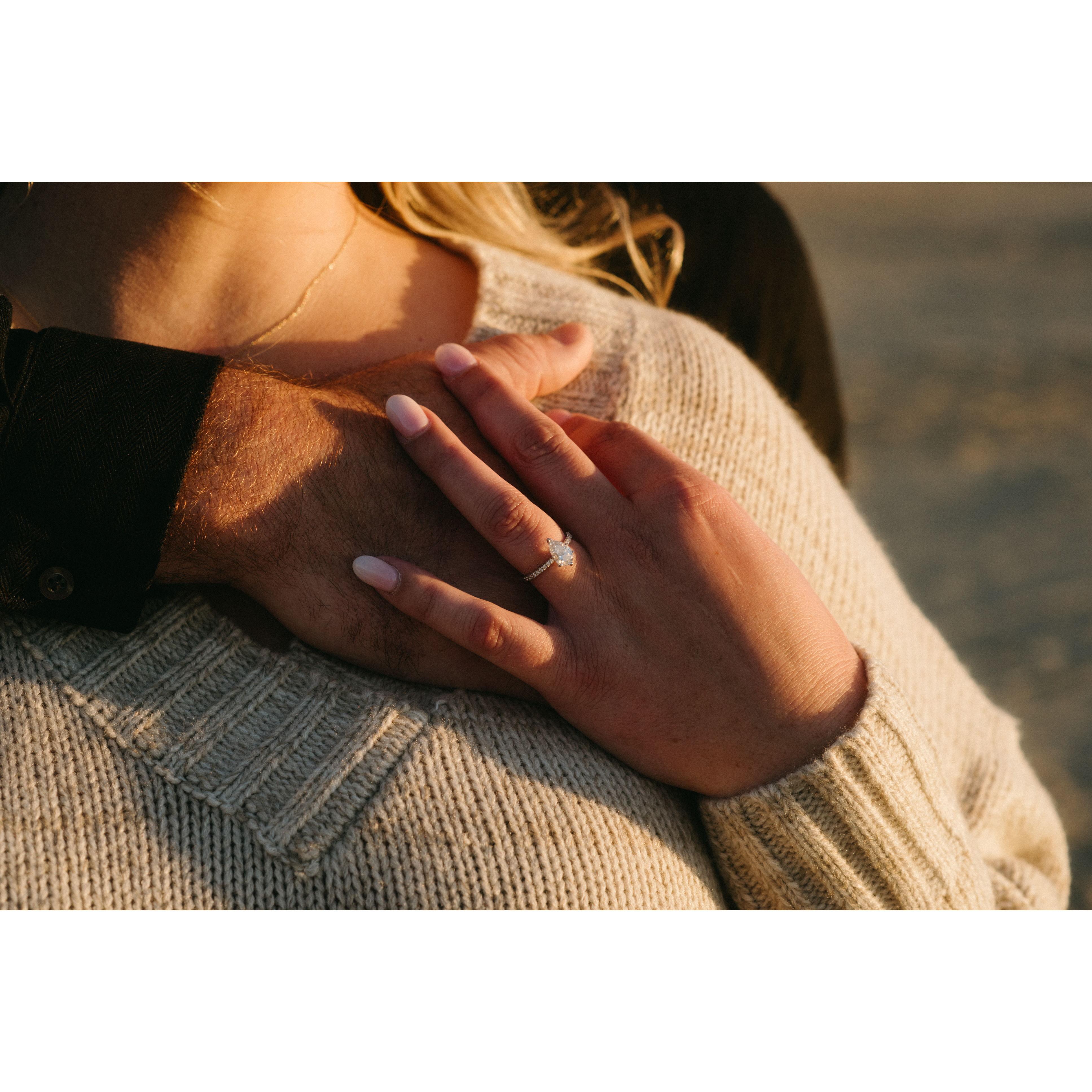 The beautiful engagement ring
