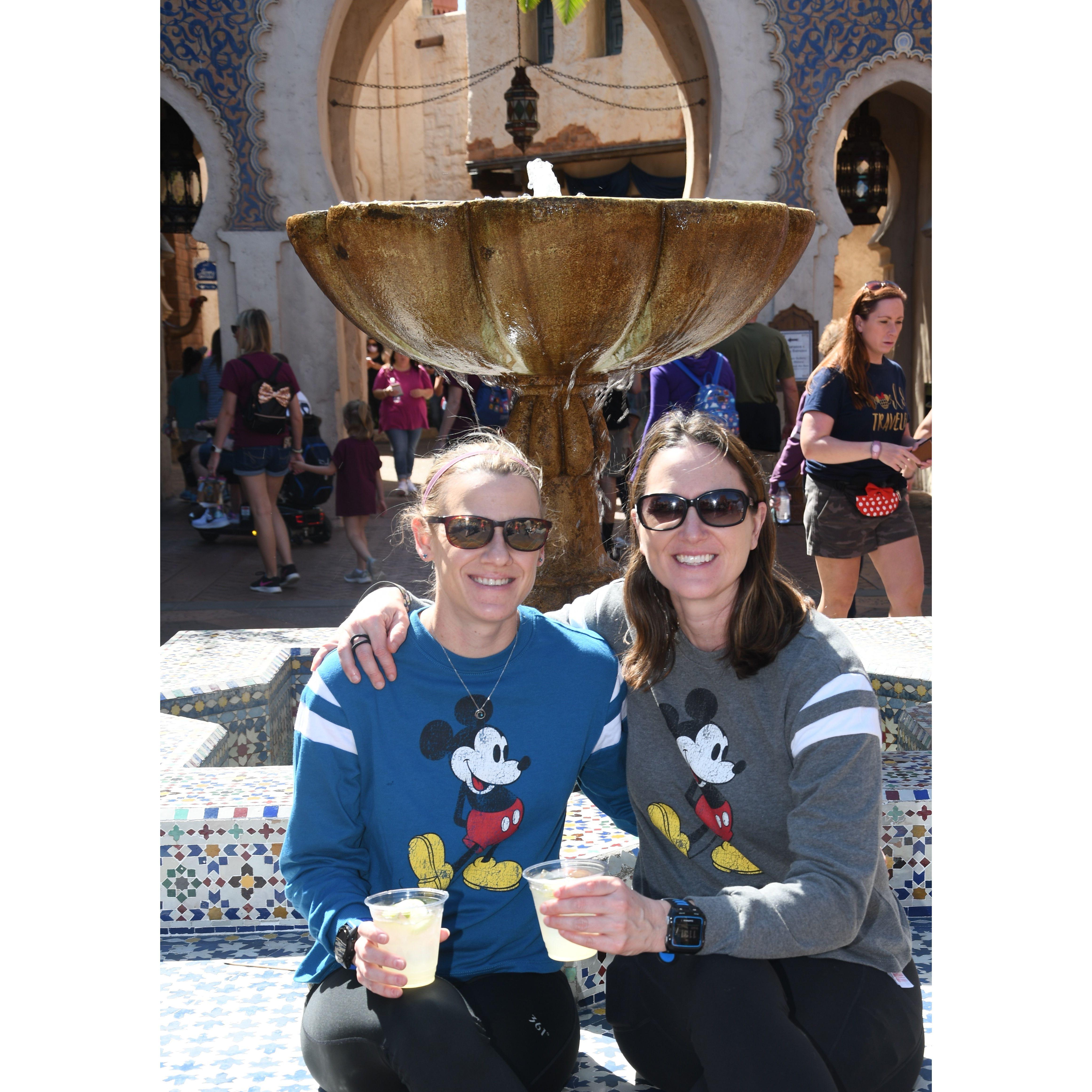 Matchy matchy again! Enjoying all the food and beverages at Epcot!