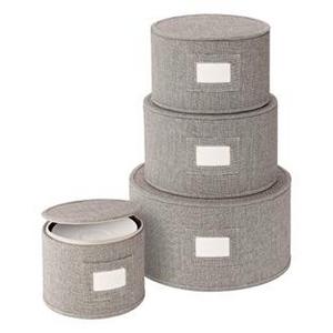 4 China Storage Cases Brown Twill
